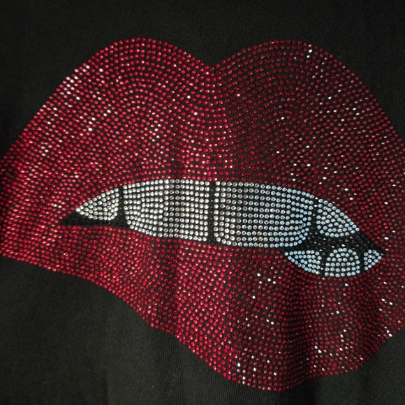 Lauren Moshi Delilah X Crystal Biting Lips hoodie - Picture 13 of 15